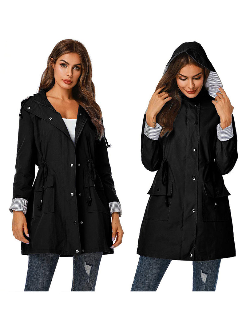 Women V Neck Button Down Long Sleeve Jacket