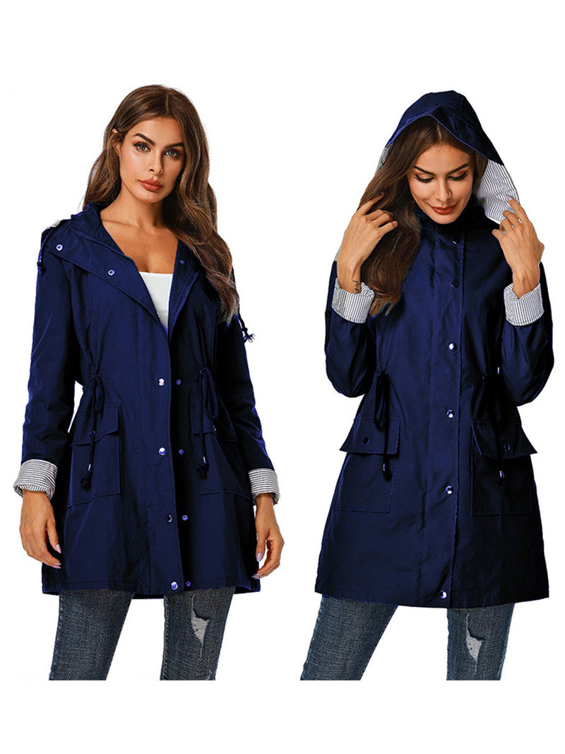 Women V Neck Button Down Long Sleeve Jacket