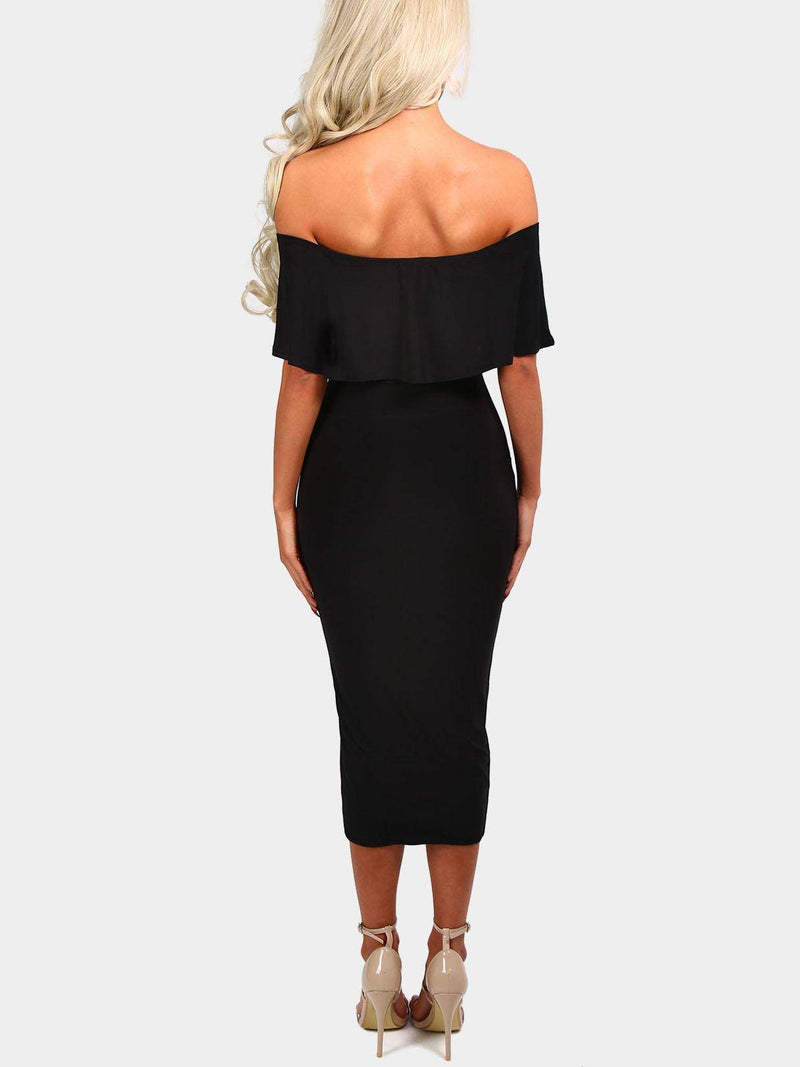 Off Shoulder Layered Body-con Sexy Dress - Landing Closet