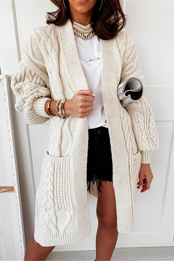 Big City Mood Cable Knit Cardigan