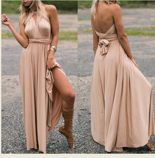 Sexy Women Multi-Way Wrap Boho Maxi Dress