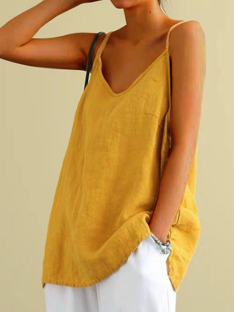 Women's Tank Tops Loose Simple Solid Sleeveless Tank Top