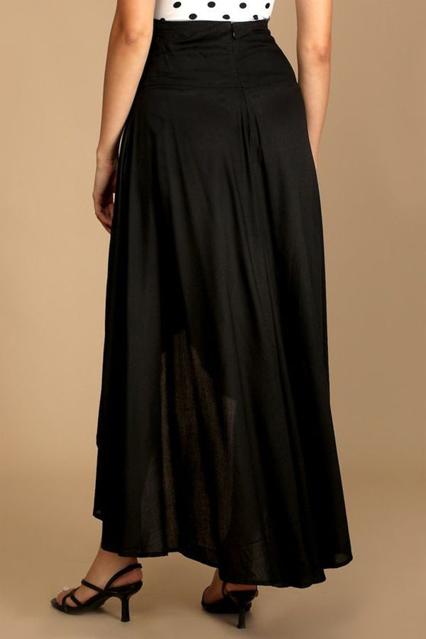 High Low Flare Shape Maxi Skirts