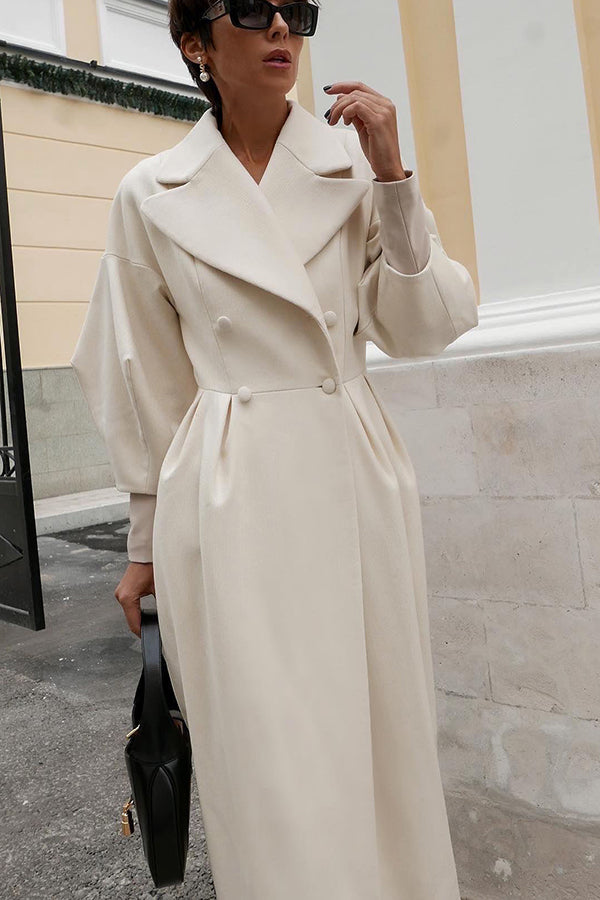 Winter Glam Contour Turndown Collar Maxi Coat