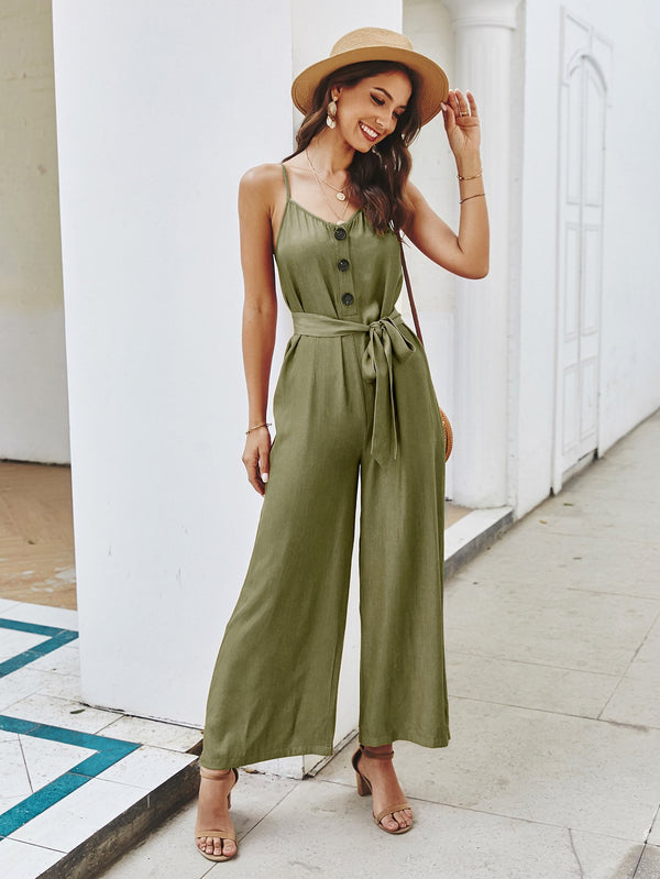 Wide Leg Jumpsuit Rompers