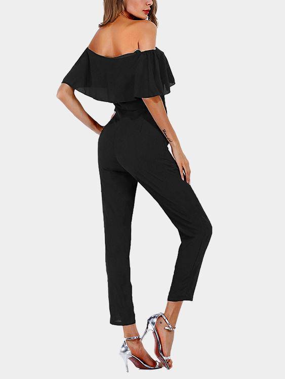 Tiered Off Shoulder Jumpsuit