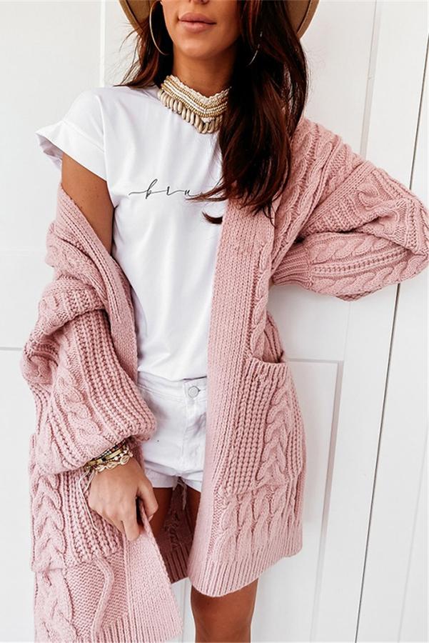 Big City Mood Cable Knit Cardigan