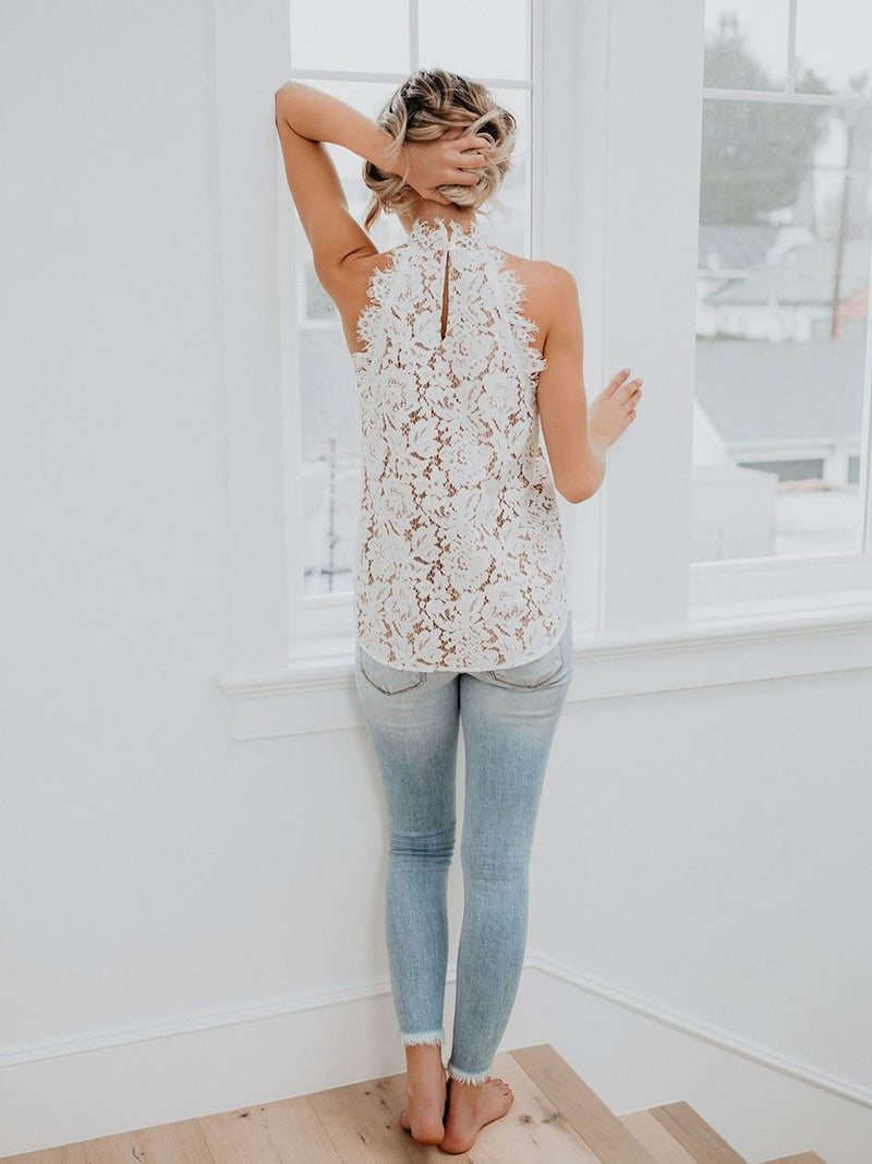 Lace Sleeveless Tank Top