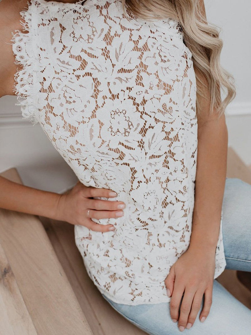 Lace Sleeveless Tank Top