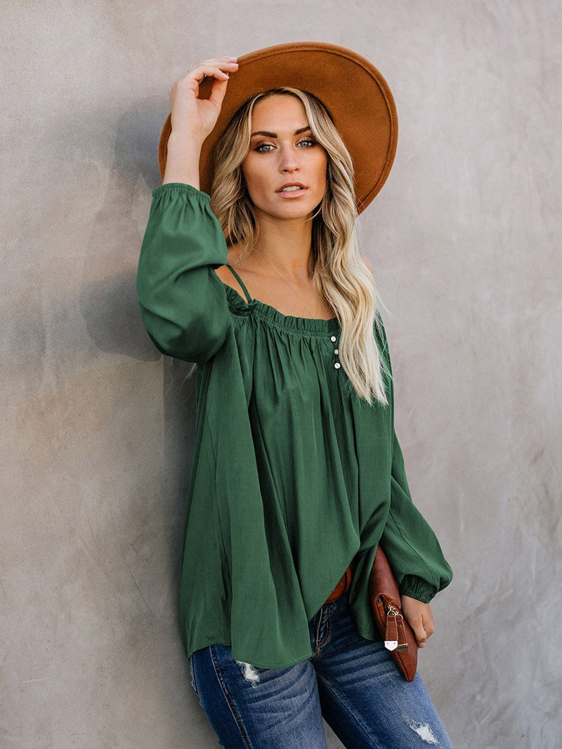 Lead Me On Off Shoulder Long Sleeves Top