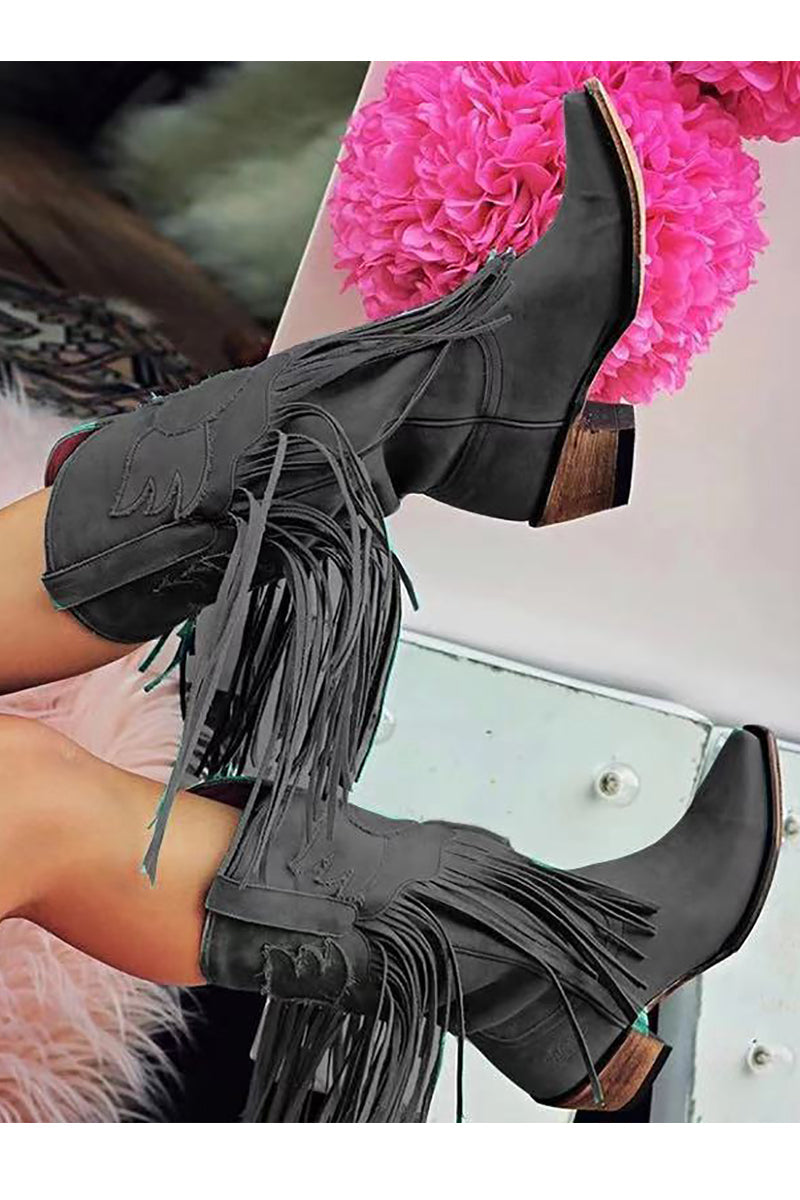 Fringe Western Boots