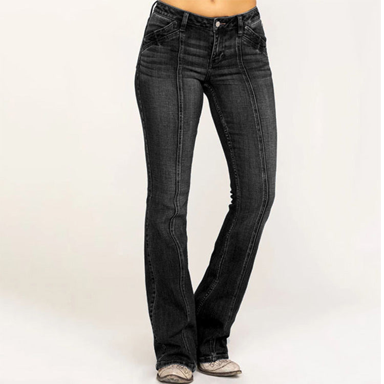 Casual Denim High Waist Long Jean Pants