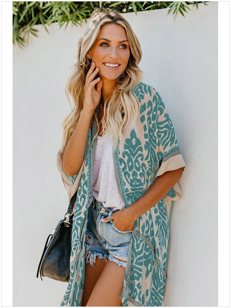 Fashion Kimono Tassel Beach Cover up