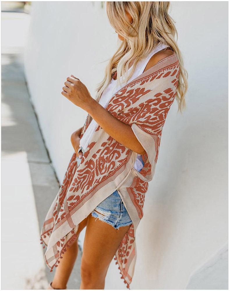 Fashion Kimono Tassel Beach Cover up