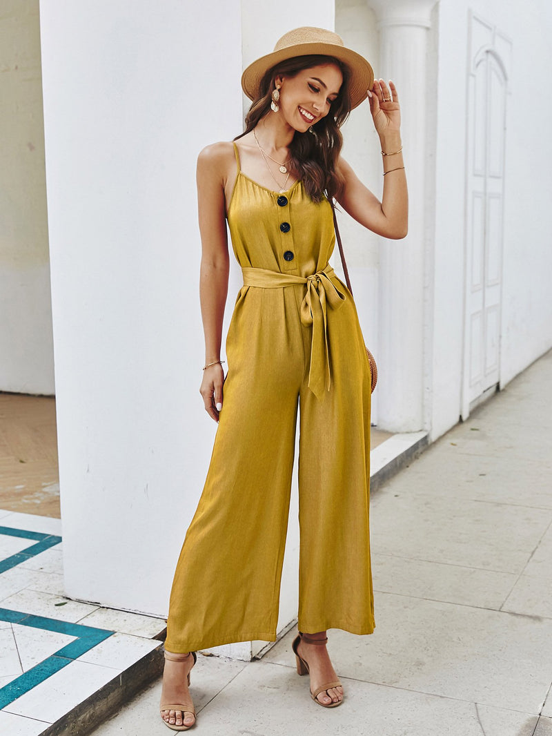 Wide Leg Jumpsuit Rompers