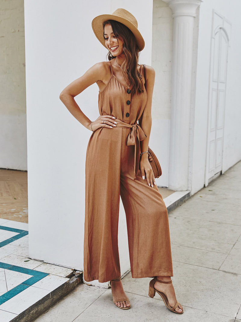 Wide Leg Jumpsuit Rompers