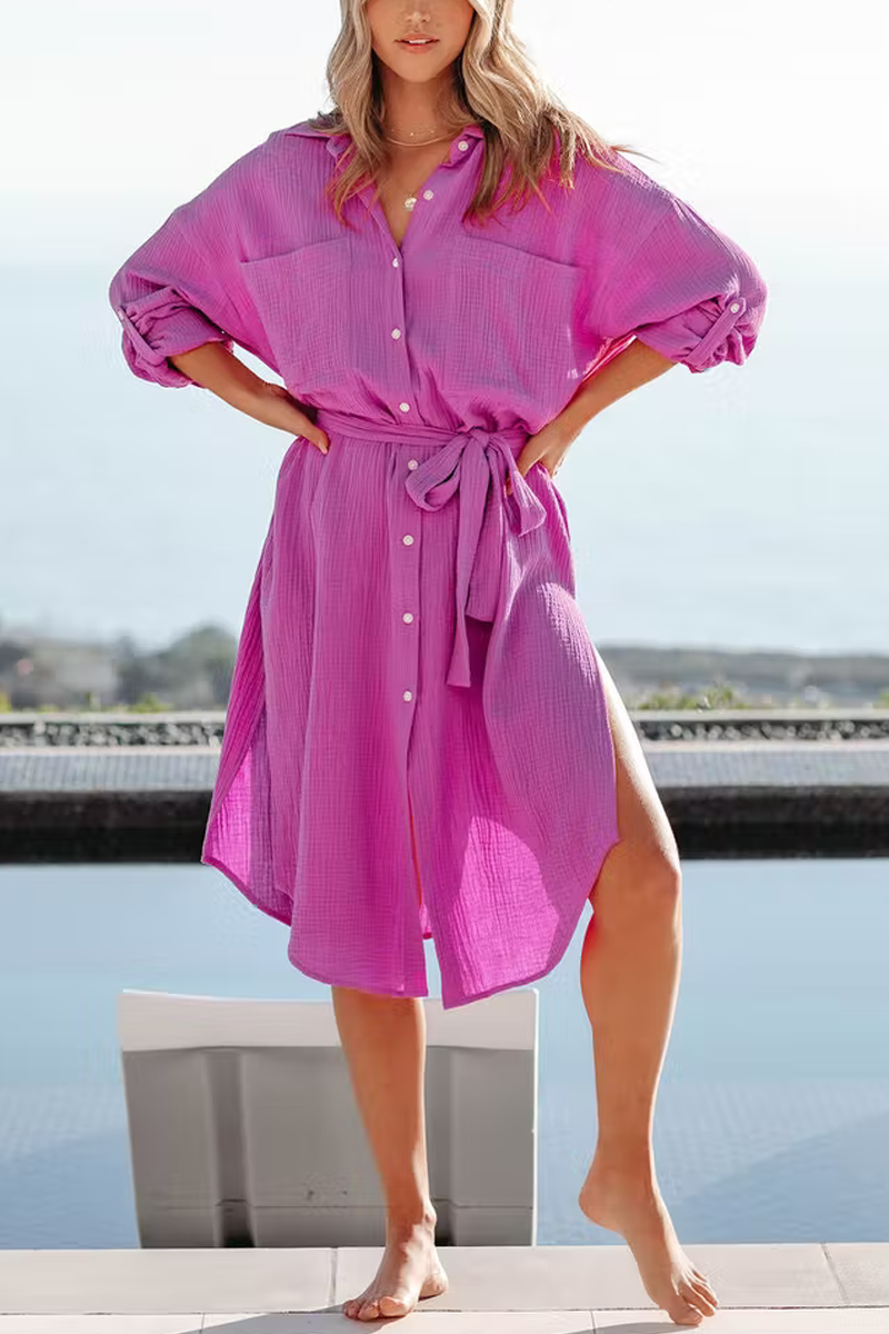 Bodega Bay Cotton Cover-up Shirt Dress