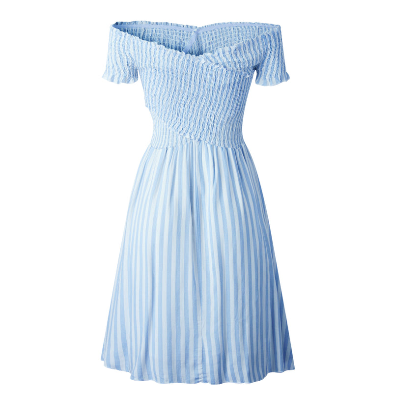 Women's Off Shoulder Stripe Dresses