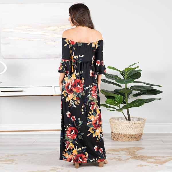 Floral Printed Long Summer Dresses