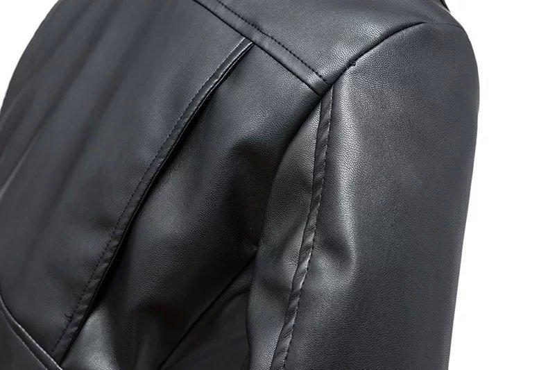 BLACK FAUX LEATHER JACKET