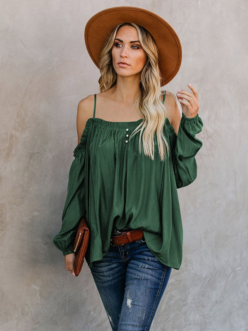 Lead Me On Off Shoulder Long Sleeves Top