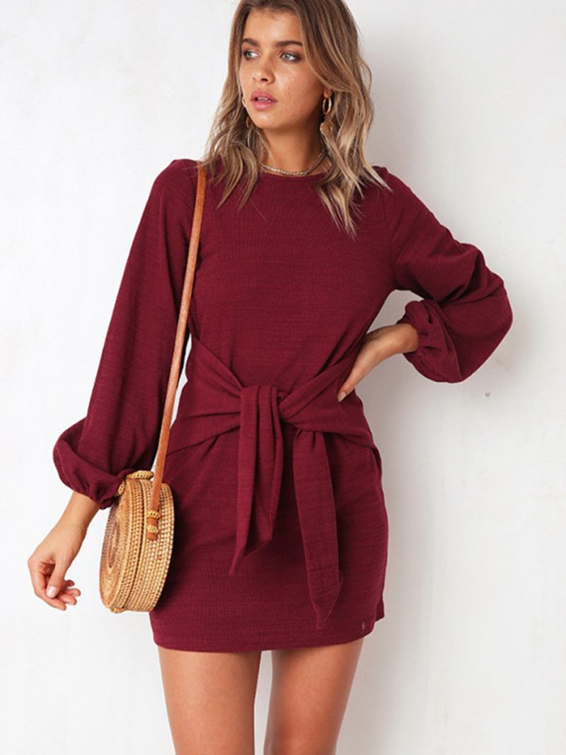 Casual Bodycon Long Sleeve Mini  Dress - Landing Closet