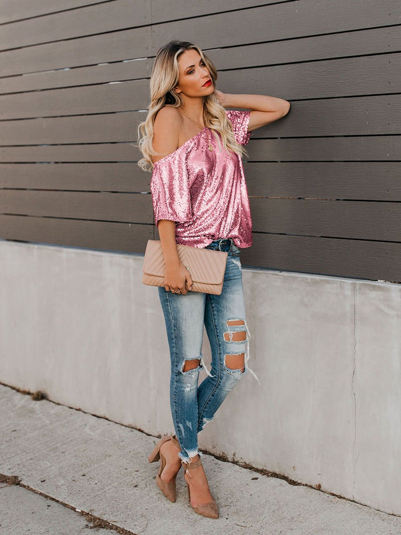 One Step Ahead Sequin Top