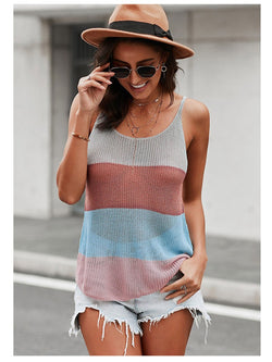 Summer Strap Knit Tank Tops Strap