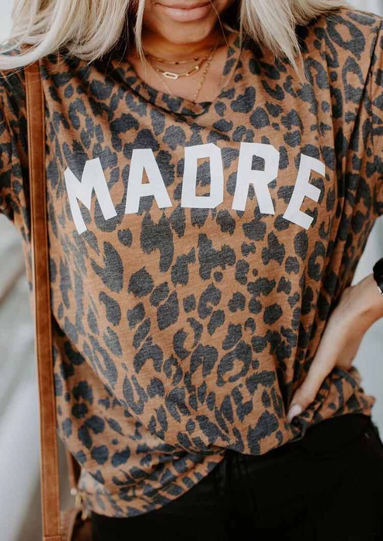 Short Sleeve MADRE Printed Crew Neck T-Shirt