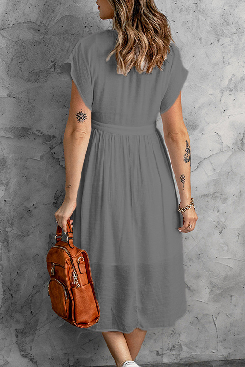 It's Love At First Sight Button Up Midi Dress