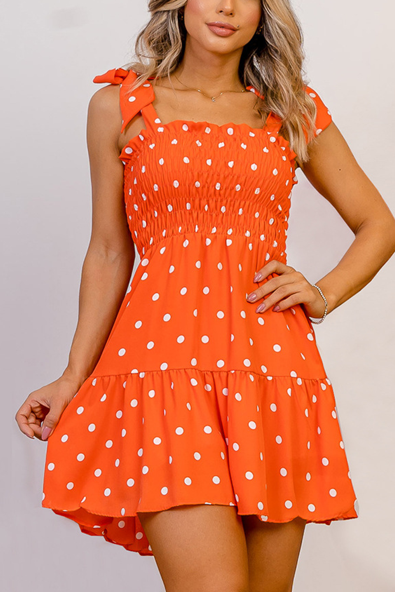 Depend On You Polka Dot Print Mini Dress