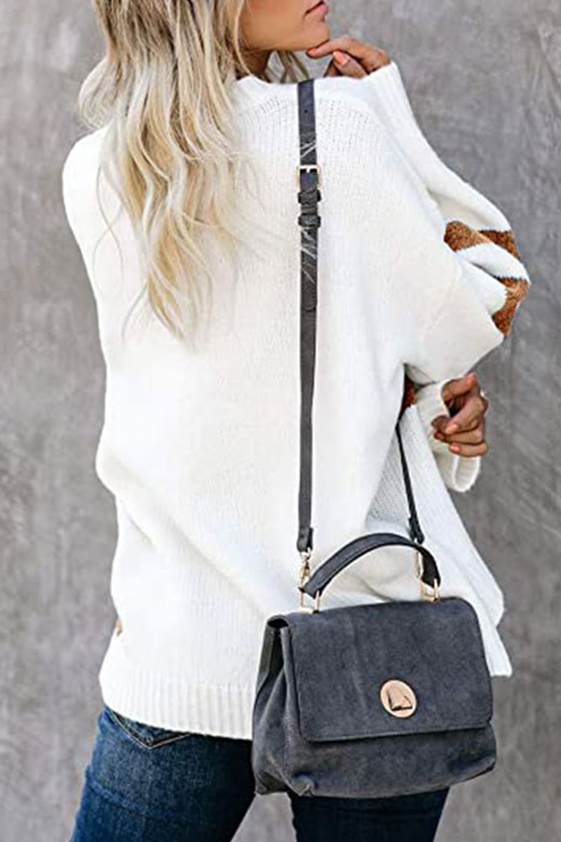 Color Block O Neck Sweater