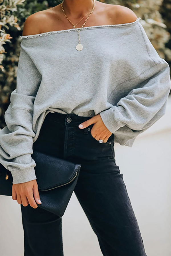 Up And Away Off Shoulder Hoodie