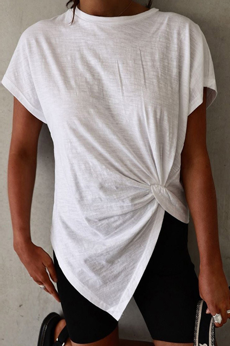 Twist Irregularity Hem T Shirt