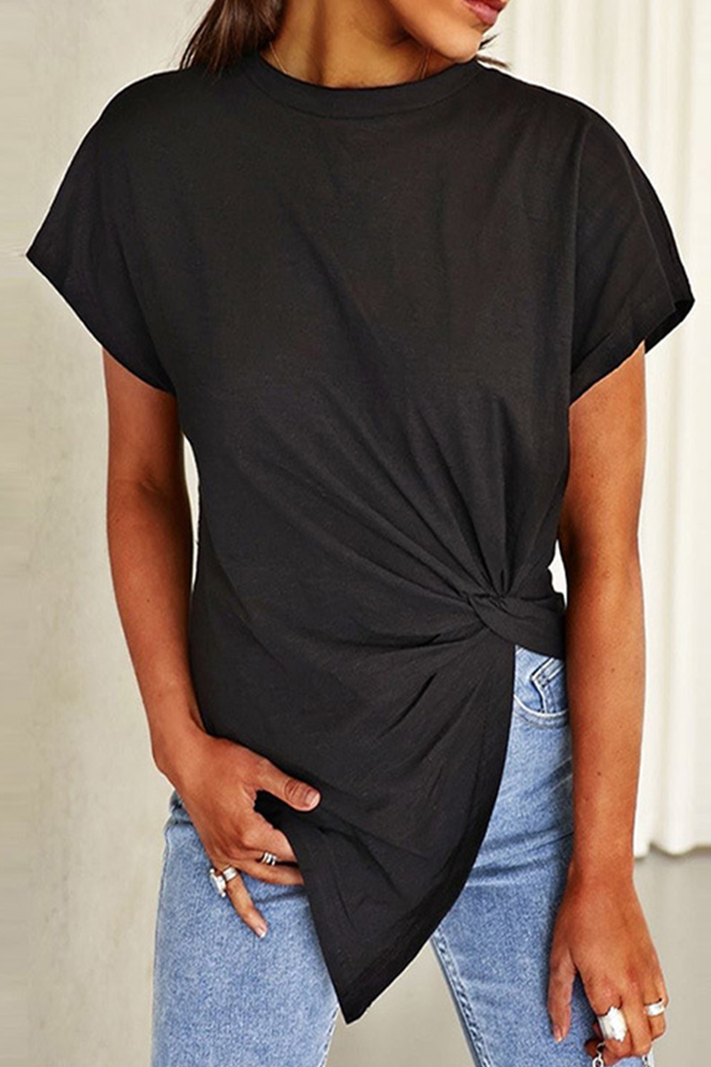 Twist Irregularity Hem T Shirt