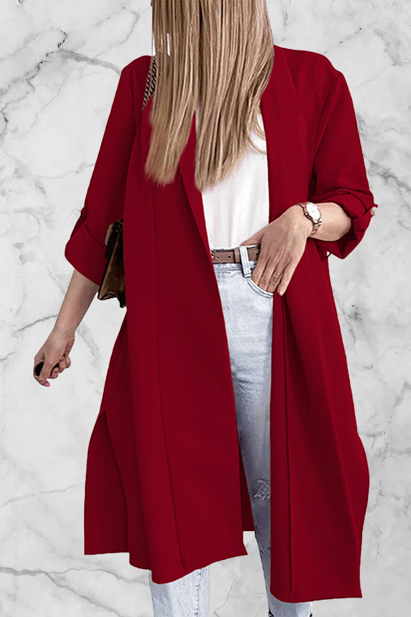 Open Front Trench Cardigan