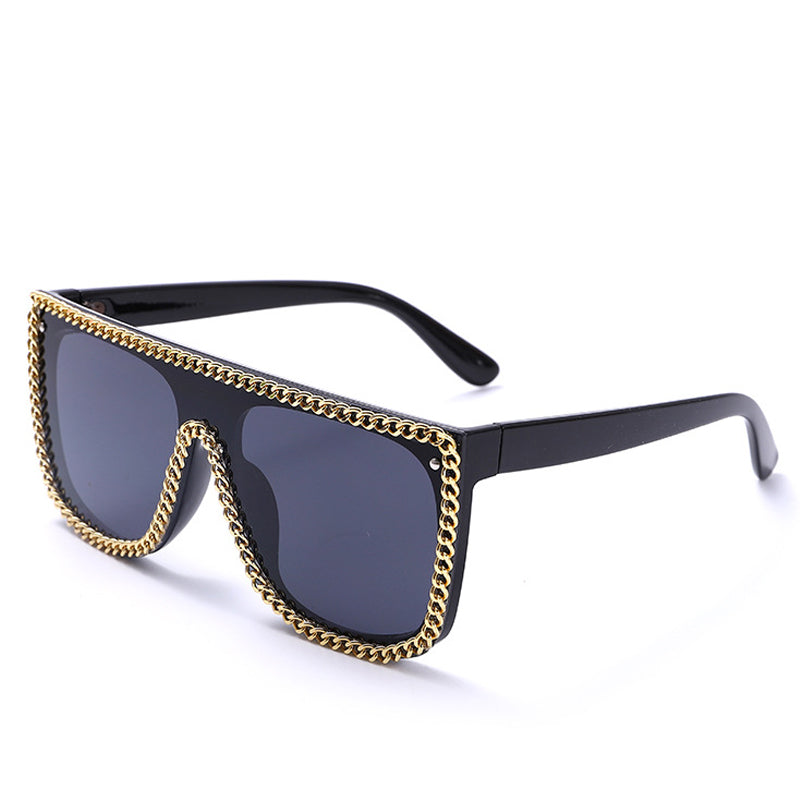 Casual Daily Patchwork Chains Sunglasses