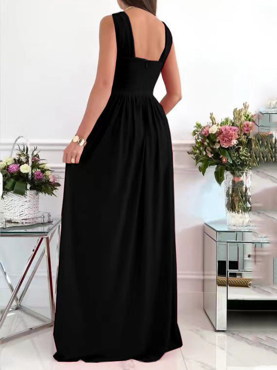 Women's Dresses Halterneck Open Back Sleeveless Slit Dress