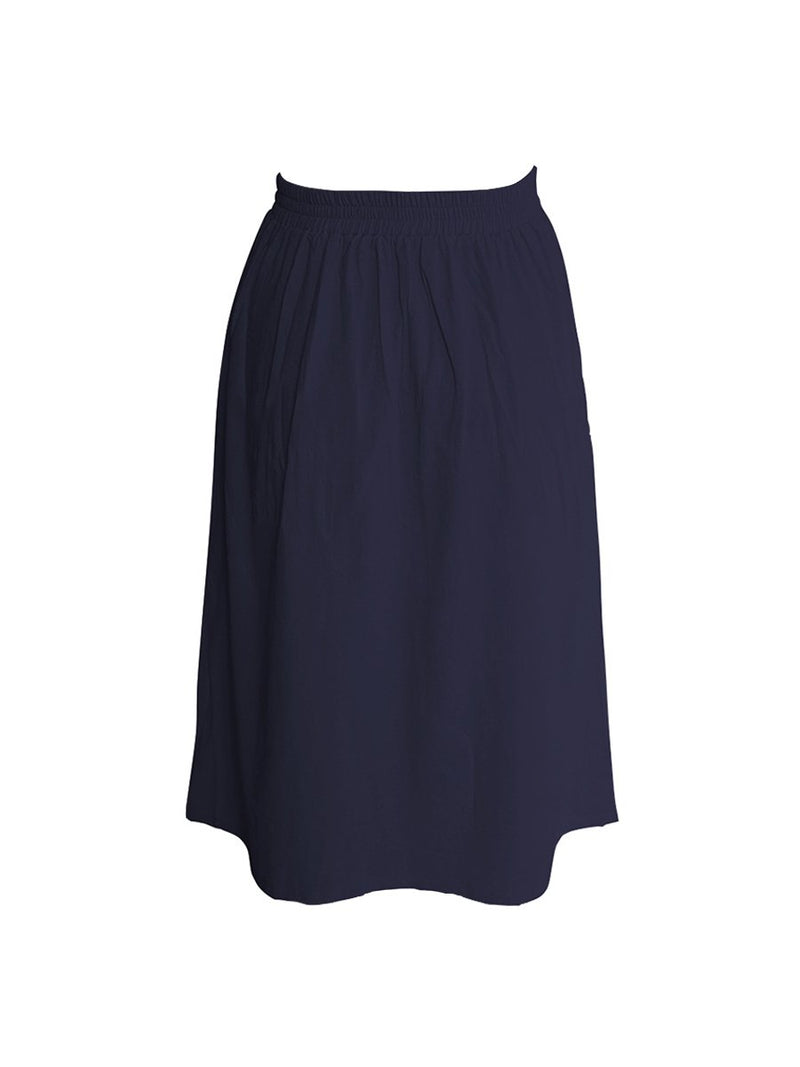 A-lined Buttons Knee Length Midi Skirt with Pockets - Landing Closet