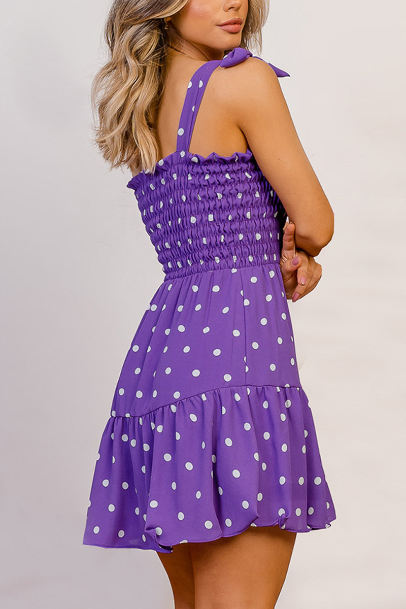 Depend On You Polka Dot Print Mini Dress