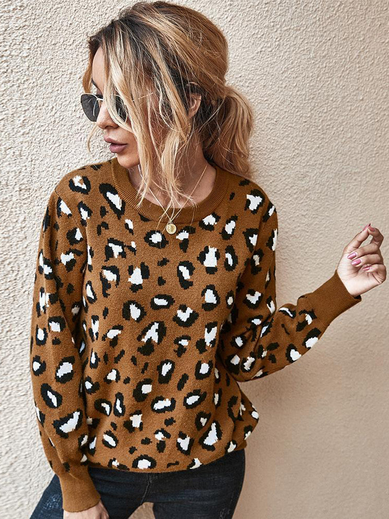 New Women's Top Fashion Leopard Sweater