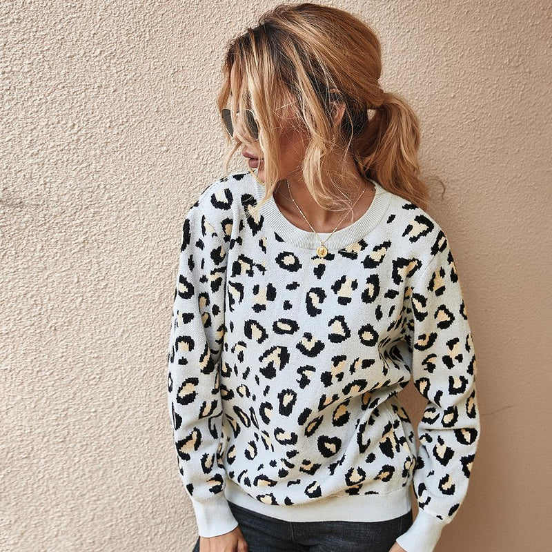 New Women's Top Fashion Leopard Sweater