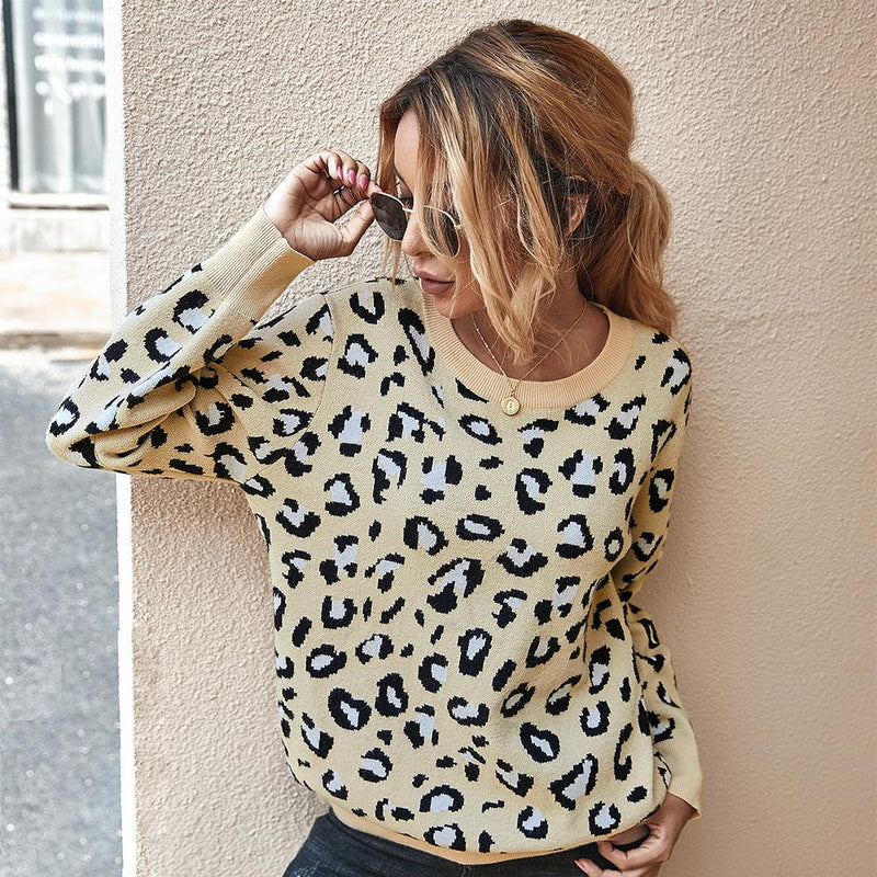 New Women's Top Fashion Leopard Sweater