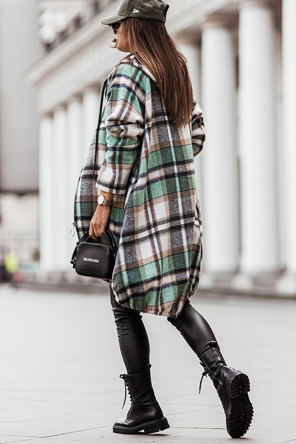 Trend Forecast Plaid Hooded Coat