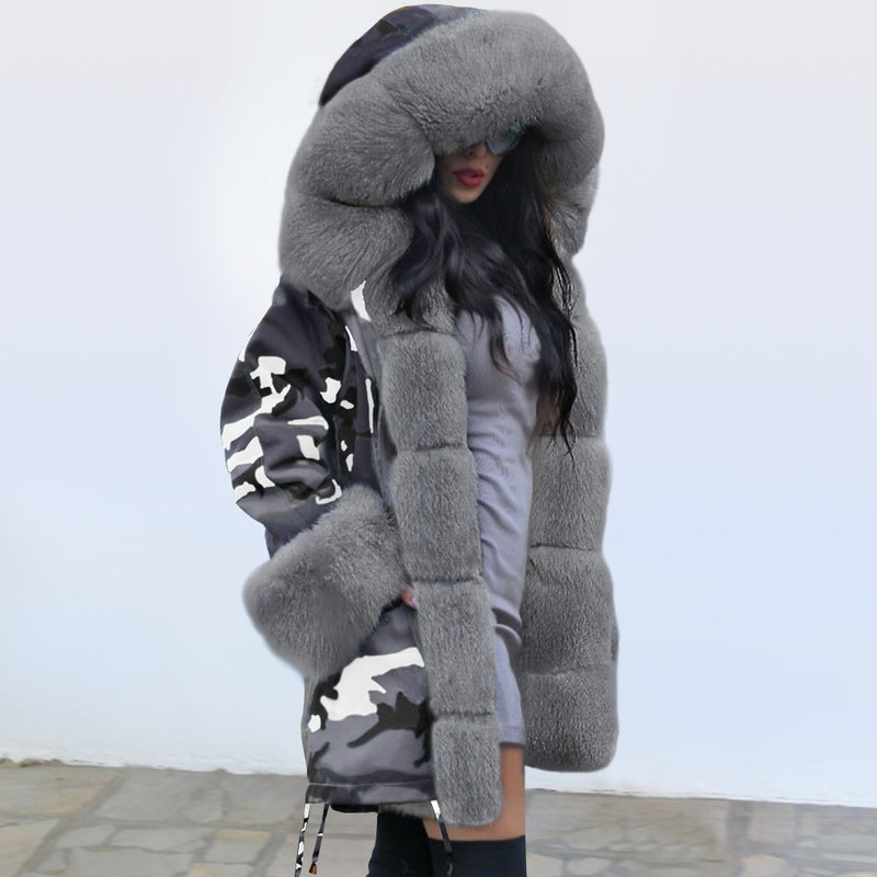 Hooded Faux Fur Lined Warm Coats