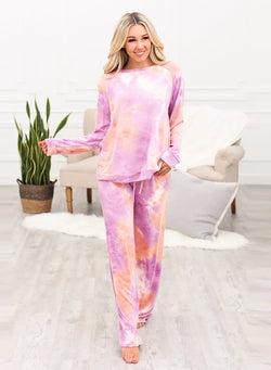 Women Two PCS Tie Dyed  Home Casual Suit