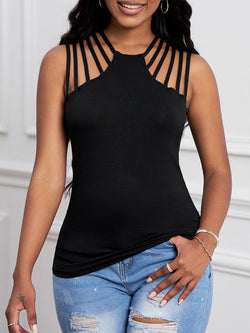 Casual Sleeveless Strappy Bodycon Cami Tops