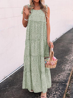 Adjustable Spaghetti Strap Sleeveless Maxi Dress