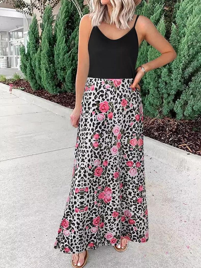 Spaghetti Strap Floral Sleeveless Maxi Dress