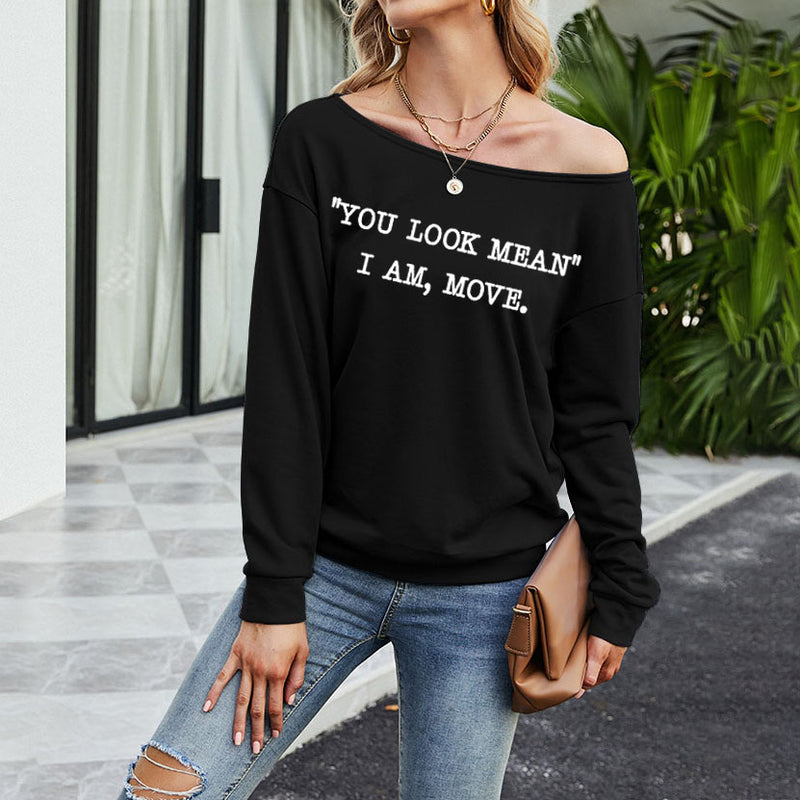 Casual Long Sleeve Letter Printed Sweatshirt